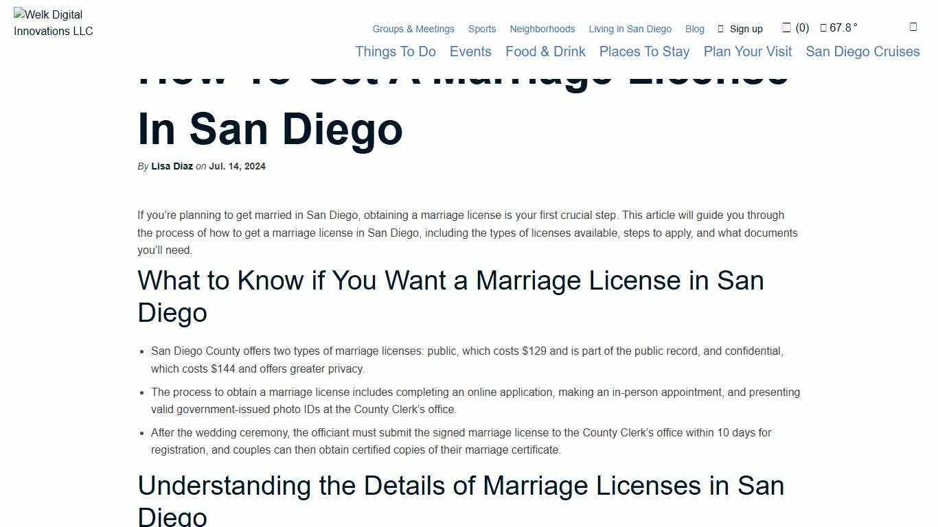 How To Get A Marriage License In San Diego